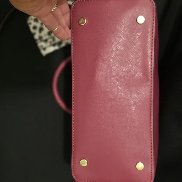 Trina Turk Rose Leather Handbag with Card Holder - Picture 5 of 6